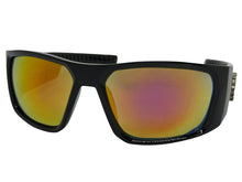 Classic Hardcore Gangster Biker Style Choppers SUNGLASSES Thick Black Frame - Gold Lens 6786