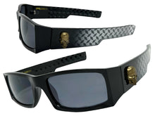 Classic Hardcore Gangster Biker Style Choppers SUNGLASSES Thick Black Frame - Dark Lens 6785