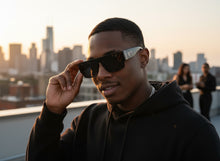 Classic Hardcore Biker Gangster Style LOCS SUNGLASSES Black Frame - Dark Lens 91292