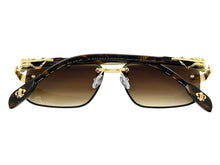 Classy Elegant Luxury Hip Hop Rapper Style SUNGLASSES Gold & Tortoise Frame - Gold Cross & Fleur De Lis 27774