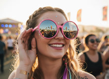 Oversized Classic Vintage Retro Style SUNGLASSES X-Large Round Pink Frame 15032