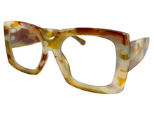 Oversized Classic Vintage Retro Style Clear Lens EYEGLASSES Thick Square Marble Frame 81218