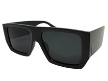 Classic Hardcore Biker Gangster Style SUNGLASSES Large Thick Black Frame - Dark Lens B0335