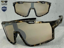 Military Tactical Hunting Fishing Wrap Around Safety SUNGLASSES Large Camouflage Frame - Brown Lens CAMO3