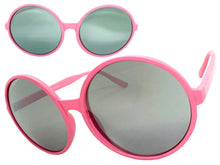 Oversized Classic Vintage Retro Style SUNGLASSES X-Large Round Pink Frame 15032