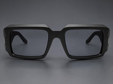 Classic Hardcore Biker Gangster Style LOCS SUNGLASSES Large Thick Matte Black Frame - Dark Lens 91336