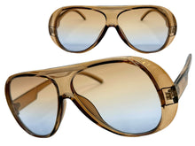 Exaggerated Classic Vintage Retro Style SUNGLASSES Brown Frame - Ombre Lens 2465