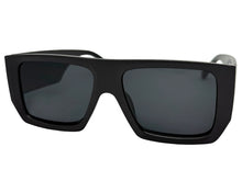 Classic Hardcore Biker Gangster Style SUNGLASSES Large Thick Matte Black Frame - Dark Lens B0335