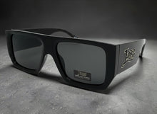 Classic Hardcore Biker Gangster Style LOCS SUNGLASSES Large Super Thick Black Frame - Dark Lens 91301