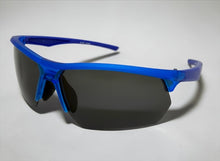 Classic Sporty Wrap Around Fishing Cycling POLARIZED Lens SUNGLASSES Semi Rimless Blue Frame 5124