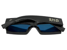 Classic Hardcore Biker Gangster Style LOCS SUNGLASSES X-Large Thick Black Frame - Gold Lens 91321