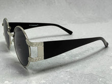 Classic Vintage Retro Luxury Hip Hop Rapper Style SUNGLASSES Round Silver Frame - Dark Lens 6556