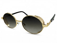 Classic Elegant Vintage Retro Style SUNGLASSES Oval Gold Frame - Gradient Lens 27740