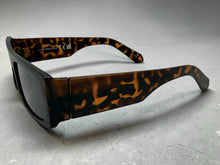 Classic Hardcore Biker Gangster Style SUNGLASSES Thick Rectangular Tortoise Frame - Dark Lens 81019