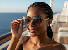 Oversized Classic Vintage Retro Style SUNGLASSES X-Large Round Gray Frame 15032