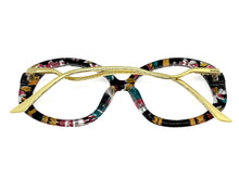 Oversized Vintage Retro Style Clear Lens EYEGLASSES Large Round Floral Frame 16020
