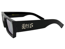 Classic Hardcore Biker Gangster Style LOCS SUNGLASSES X-Large Thick Black Frame - Gold Lens 91321
