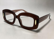 Classy Elegant Modern Retro Style Clear Lens EYEGLASSES Thick Brown Optical Frame 24020