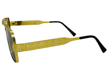 Classic Vintage Retro Luxury Hip Hop Rapper Style SUNGLASSES Square Gold Frame - Dark Lens E2206