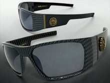 Classic Hardcore Gangster Biker Style Choppers SUNGLASSES Thick Carbon Fiber Frame - Dark Lens 6786