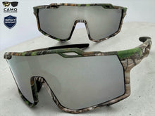Military Tactical Hunting Fishing Wrap Around Safety SUNGLASSES Camouflage Frame - Silver Lens CAMO3
