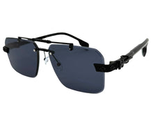 Classy Elegant Luxury Hip Hop Rapper Style SUNGLASSES Black Frame - Black Cross & Fleur De Lis 27774