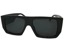 Classic Hardcore Biker Gangster Style SUNGLASSES Large Thick Black Frame - Dark Lens B0335