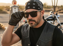 Classic Hardcore Biker Gangster Style LOCS SUNGLASSES Square Black Frame - Dark Lens 91295