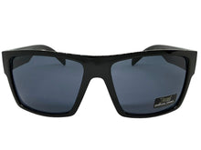 Classic Hardcore Biker Gangster Style LOCS SUNGLASSES Large Black Frame - Dark Lens 91189