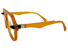 Oversized Classic Vintage Retro Hip Hop Style Clear Lens EYEGLASSES Large Caramel Frame 3956