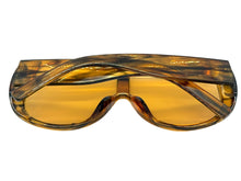 Oversized Modern Retro Shield Style SUNGLASSES Thick Brown Frame - Light Tint Lens 2466
