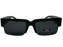 Classic Hardcore Biker Gangster Style LOCS SUNGLASSES Square Black Frame - Dark Lens 91194