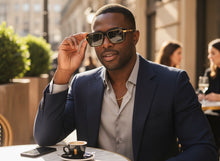 Classic Vintage Retro Luxury Hip Hop Rapper Style SUNGLASSES Square Black & Gold Frame - Dark Lens 81063