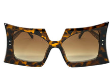Oversized Exaggerated Vintage Retro Style SUNGLASSES Large Tortoise Frame - Honey Lens 1091