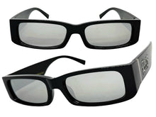 Classic Hardcore Biker Gangster Style LOCS SUNGLASSES Large Thick Black Frame - Silver Lens 91320