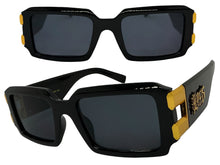 Classic Hardcore Biker Gangster Style LOCS SUNGLASSES Large Thick Black Frame - Dark Lens 91336