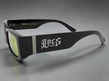 Classic Hardcore Biker Gangster Style LOCS SUNGLASSES Large Thick Black Frame - Gold Lens 91320