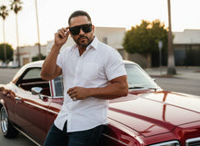 Classic Hardcore Biker Gangster Shield Style LOCS SUNGLASSES Large Black Frame - Dark Lens 91324