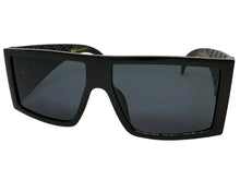 Classic Hardcore Biker Gangster Style LOCS SUNGLASSES Large Thick Black Frame - Dark Lens 91275