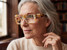 Oversized Classic Vintage Retro Style Clear Lens EYEGLASSES Thick Square Marble Frame 81218