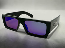 Classic Hardcore Biker Gangster Style LOCS SUNGLASSES X-Large Thick Black Frame - Green Lens 91321