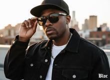 Classic Hardcore Biker Gangster Style LOCS SUNGLASSES Square Black Frame - Dark Lens 91295