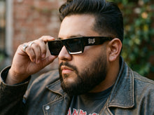 Classic Hardcore Biker Gangster Style LOCS SUNGLASSES X-Large Thick Black Frame - Dark Lens 91321