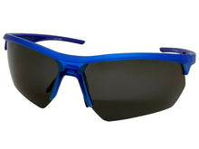 Classic Sporty Wrap Around Fishing Cycling POLARIZED Lens SUNGLASSES Semi Rimless Blue Frame 5124