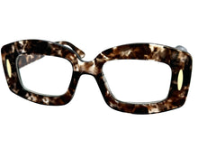 Classy Elegant Modern Retro Style Clear Lens EYEGLASSES Thick Marble Optical Frame 24020