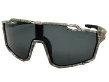 Military Tactical Hunting Fishing Wrap Around Safety SUNGLASSES Large Camouflage Frame - Dark Lens CAMO3