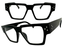 Classic Vintage Retro Style Clear Lens EYEGLASSES Thick Square Black Frame 540763
