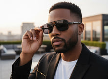 Classy Elegant Luxury Hip Hop Rapper Style SUNGLASSES Black Frame - Black Cross & Fleur De Lis 27774