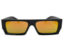 Classic Hardcore Biker Gangster Style LOCS SUNGLASSES X-Large Thick Black Frame - Gold Lens 91321