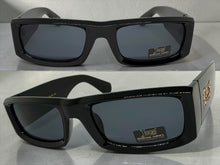 Classic Hardcore Biker Gangster Style LOCS SUNGLASSES Large Thick Black Frame - Dark Lens 91335